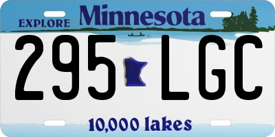 MN license plate 295LGC