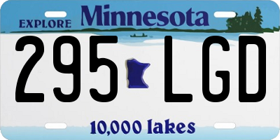 MN license plate 295LGD