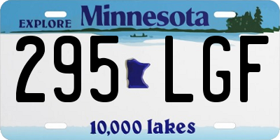 MN license plate 295LGF