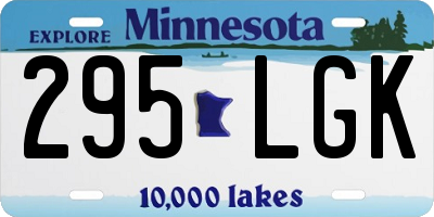 MN license plate 295LGK