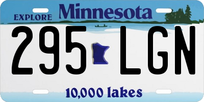 MN license plate 295LGN