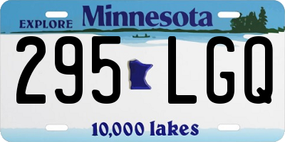 MN license plate 295LGQ