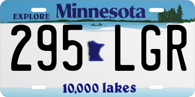 MN license plate 295LGR