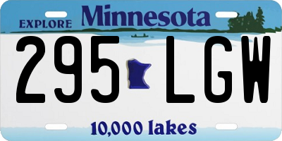MN license plate 295LGW