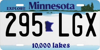 MN license plate 295LGX