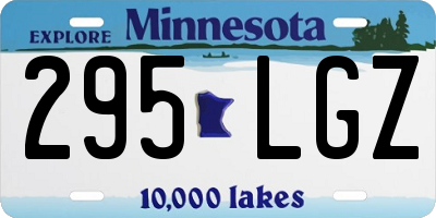 MN license plate 295LGZ