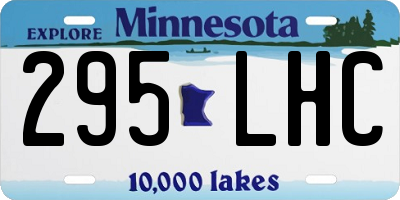 MN license plate 295LHC