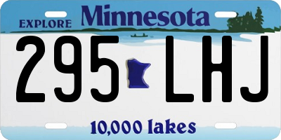 MN license plate 295LHJ