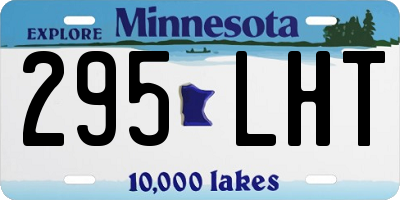 MN license plate 295LHT