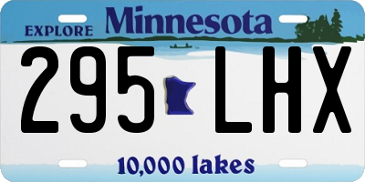 MN license plate 295LHX