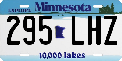 MN license plate 295LHZ