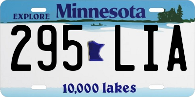 MN license plate 295LIA