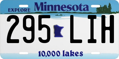 MN license plate 295LIH