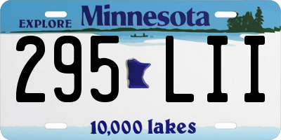 MN license plate 295LII