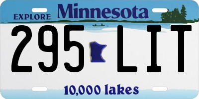 MN license plate 295LIT