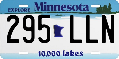 MN license plate 295LLN
