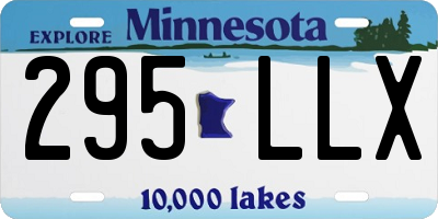 MN license plate 295LLX