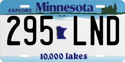 MN license plate 295LND