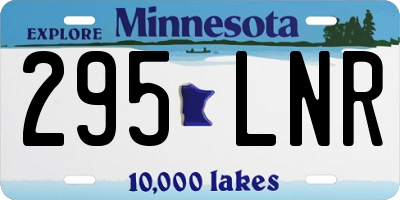 MN license plate 295LNR