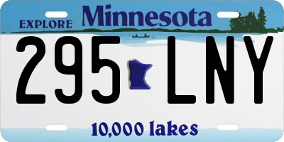MN license plate 295LNY