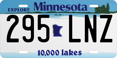 MN license plate 295LNZ