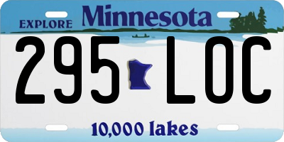 MN license plate 295LOC
