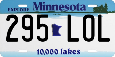 MN license plate 295LOL