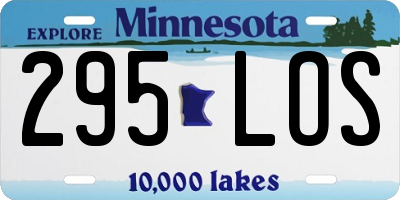MN license plate 295LOS