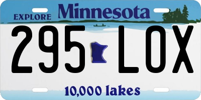 MN license plate 295LOX
