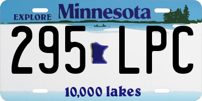 MN license plate 295LPC
