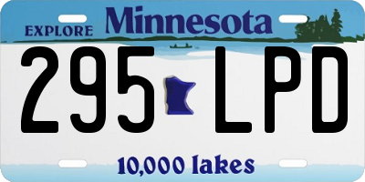 MN license plate 295LPD