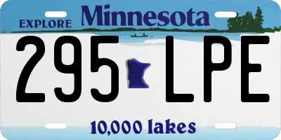 MN license plate 295LPE