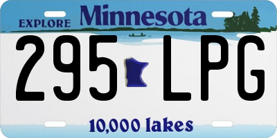 MN license plate 295LPG