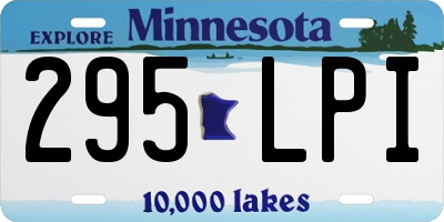 MN license plate 295LPI