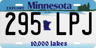 MN license plate 295LPJ