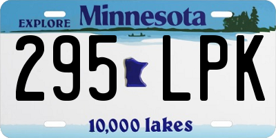 MN license plate 295LPK