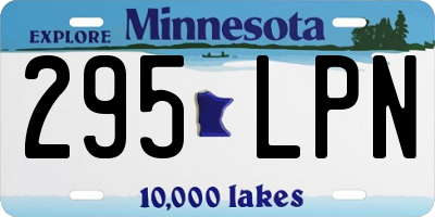 MN license plate 295LPN