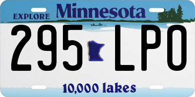 MN license plate 295LPO