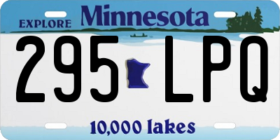 MN license plate 295LPQ