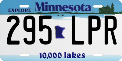 MN license plate 295LPR