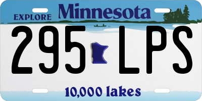 MN license plate 295LPS