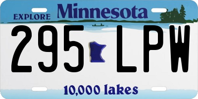 MN license plate 295LPW
