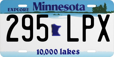 MN license plate 295LPX