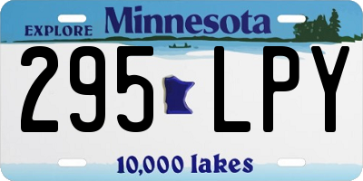 MN license plate 295LPY
