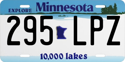 MN license plate 295LPZ