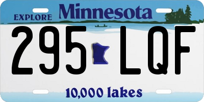 MN license plate 295LQF