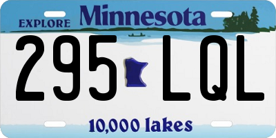 MN license plate 295LQL