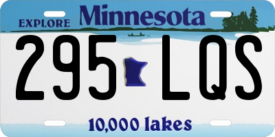 MN license plate 295LQS
