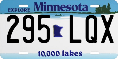 MN license plate 295LQX
