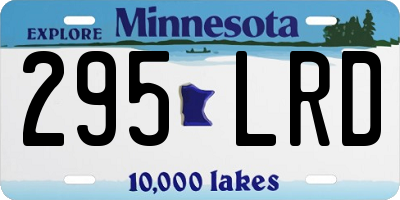 MN license plate 295LRD